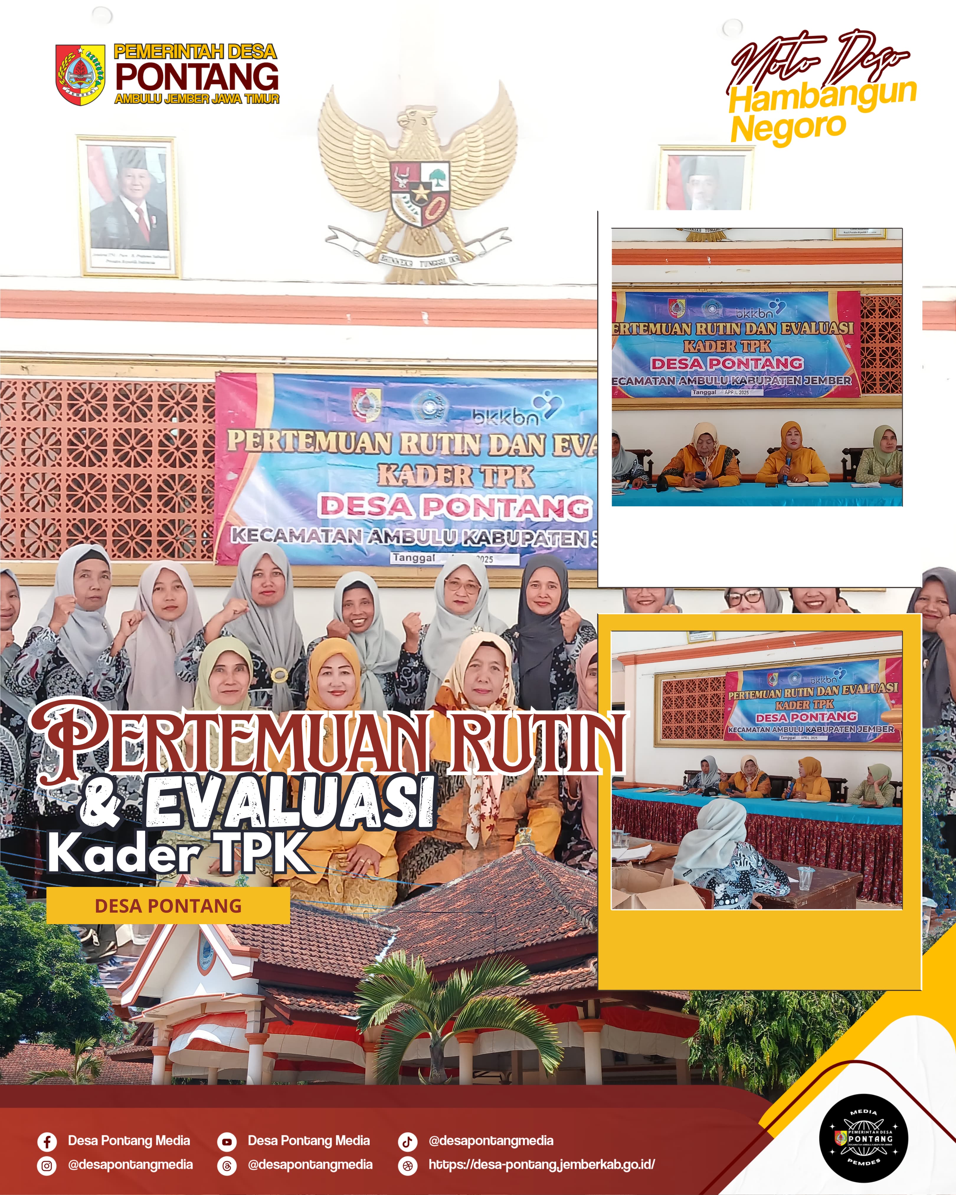 Gambar Berita GIAT PERTEMUAN PEMBAGIAN HONOR PPKBD / SUB-PPKBD DESA PONTANG