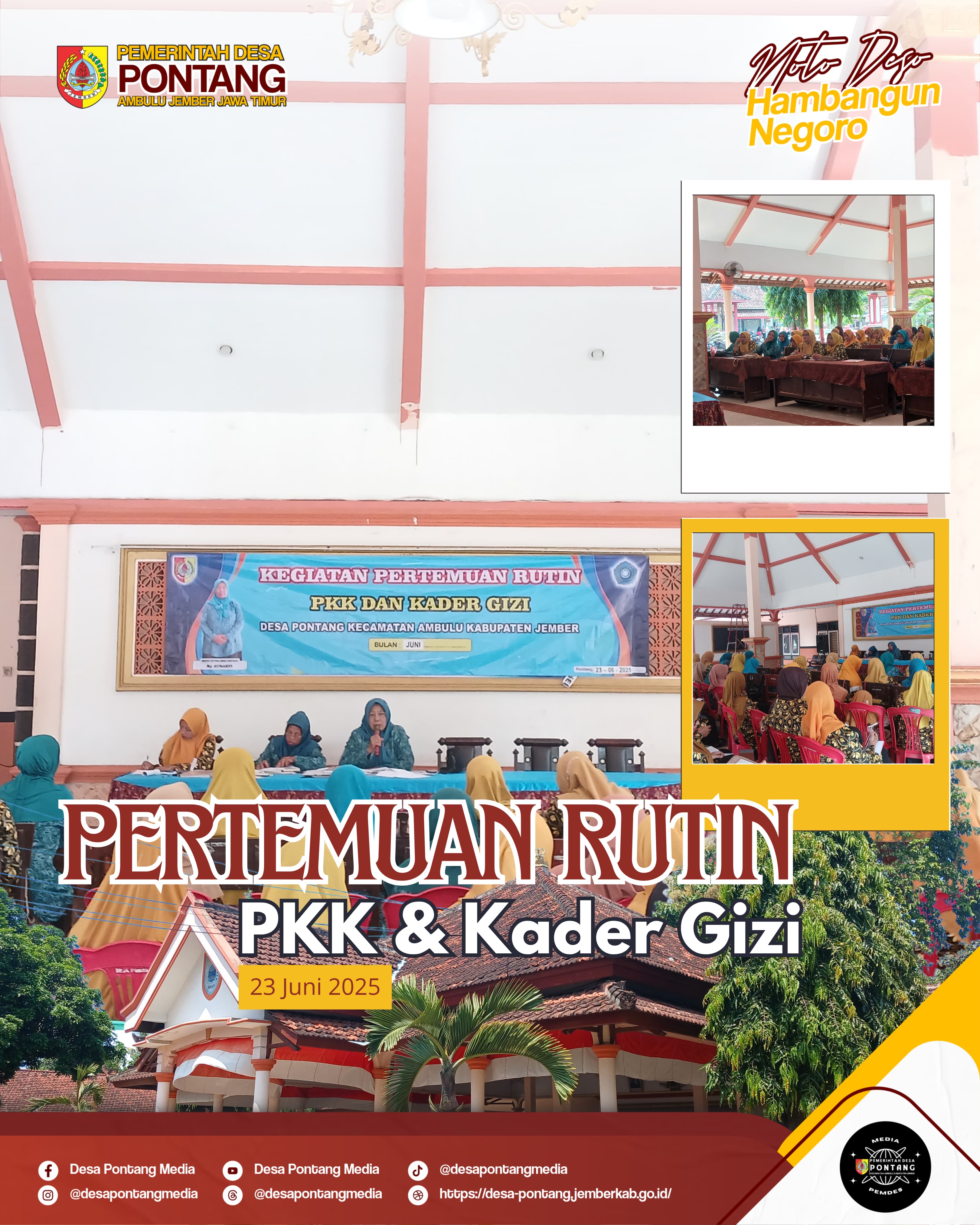 Gambar Berita Pertemuan Rutin PKK & Kader Gizi Desa Pontang