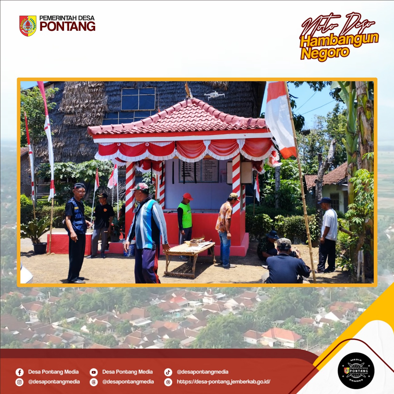 Gambar Berita KERJA BAKTI LINGKUNGAN POS KAMLING GARUDA DUSUN KRAJAN RT.004 RW.001 DESA PONTANG KECAMATAN AMBULU KABUPATEN JEMBER