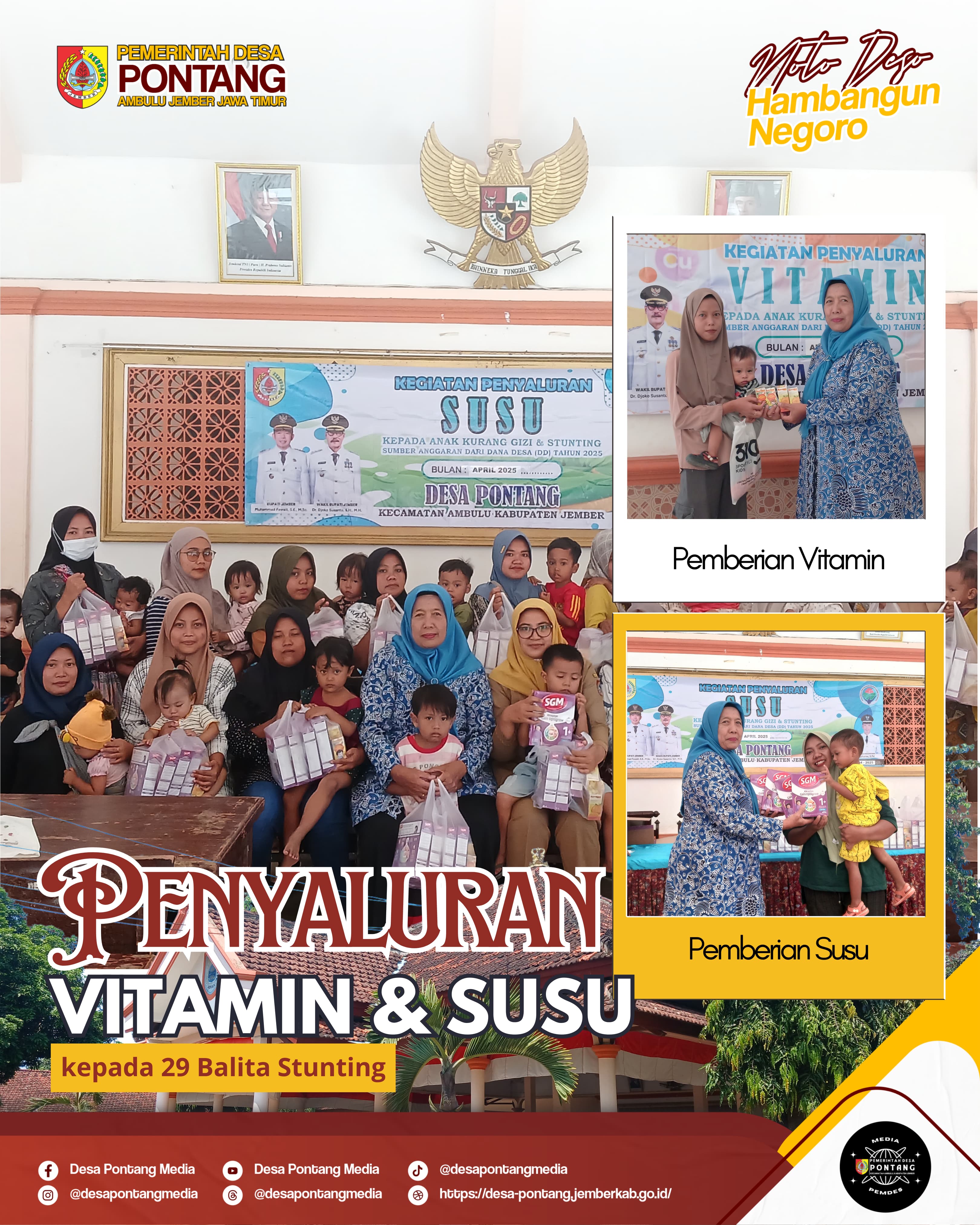 Gambar Berita Kegiatan Penyaluran Susu dan Vitamin
